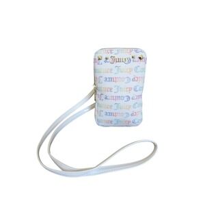 Juicy Couture Rainbow Mini Crossbody‎ Bag Phone Pouch Wallet White Logo Studs
